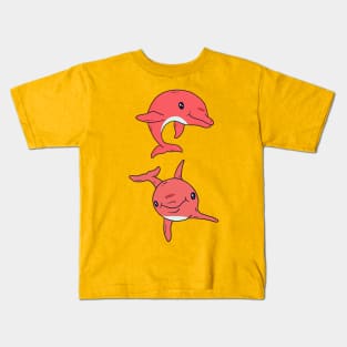 Pink dolphin Kids T-Shirt